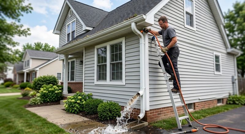 Downspout Blockage Removal in Fredericksburg, VA
